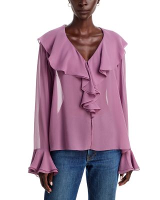 Colette Silk Ruffled Top