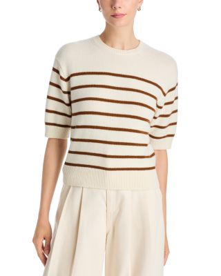 Cropped Cashmere Crewneck Sweater Tee