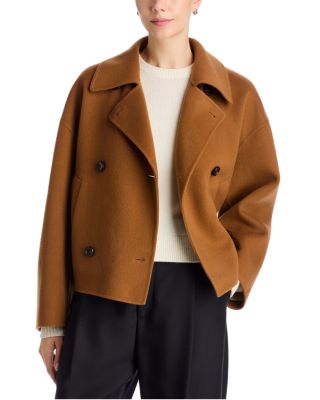 Double Face Wool Blend Boxy Cuff Jacket