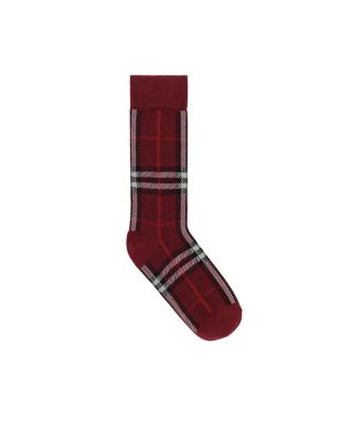  Check Cotton Cashmere Blend Socks