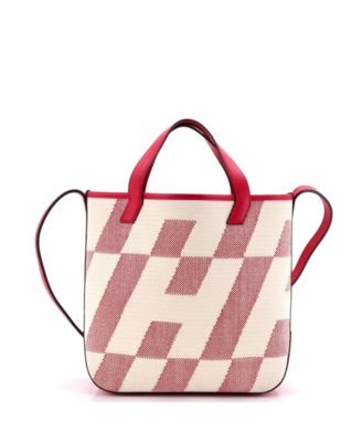 27 Cabas H en Biais Tote Canvas with Leather