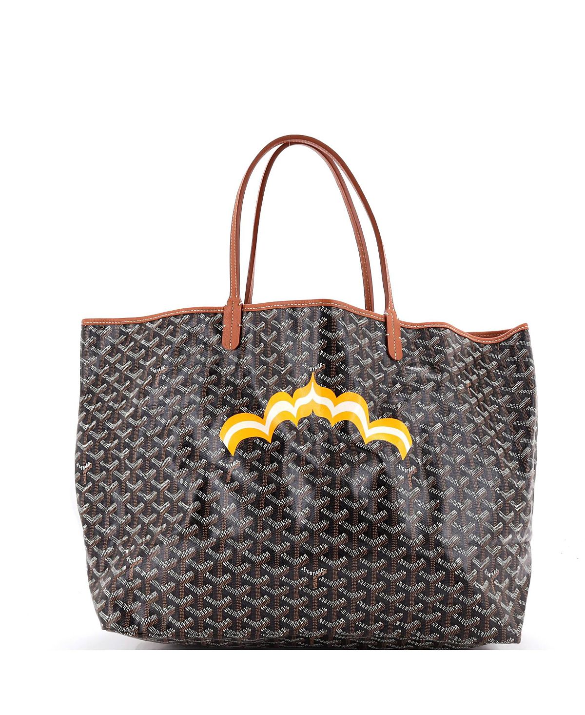 Pre-Owned Goyard Gm Saint Louis Tote Printed Coated Canvas