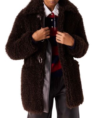 Faux Fur Mid Length Coat - thumbnail 3