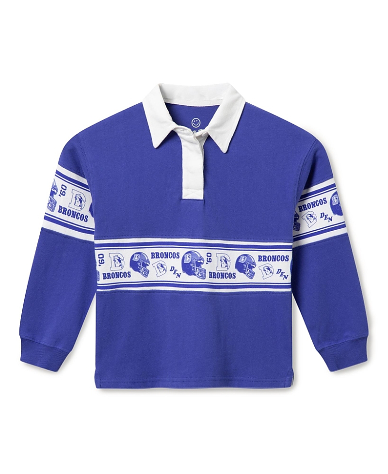 Junk Food Clothing Unisex Nfl Denver Broncos Rugby Long Sleeve Tee - Little Kid, Big Kid