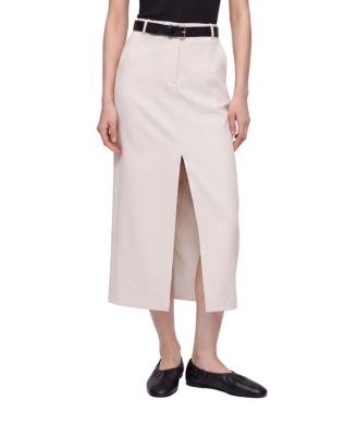 Nocturne Belted Front Slit Maxi Skirt