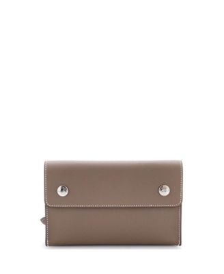 Herm&egrave;snap Epsom Leather Wallet Bag