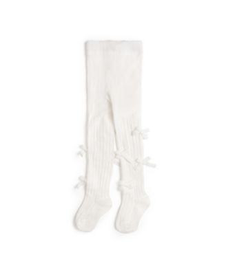 Girls' Velvet Mini Bow Tights - Baby, Little Kid