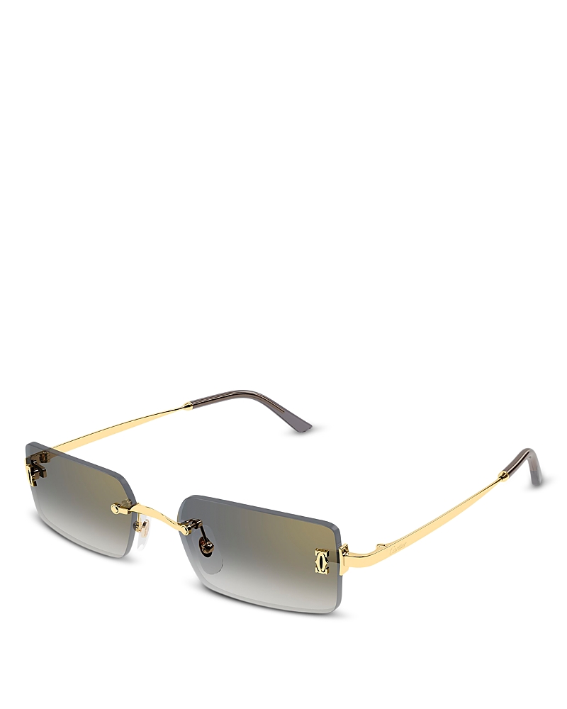 Cartier Rectangular Sunglasses, 56mm