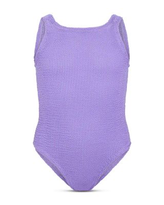 Girls' Classic Crinkle One Piece Swimsuit - Big Kid