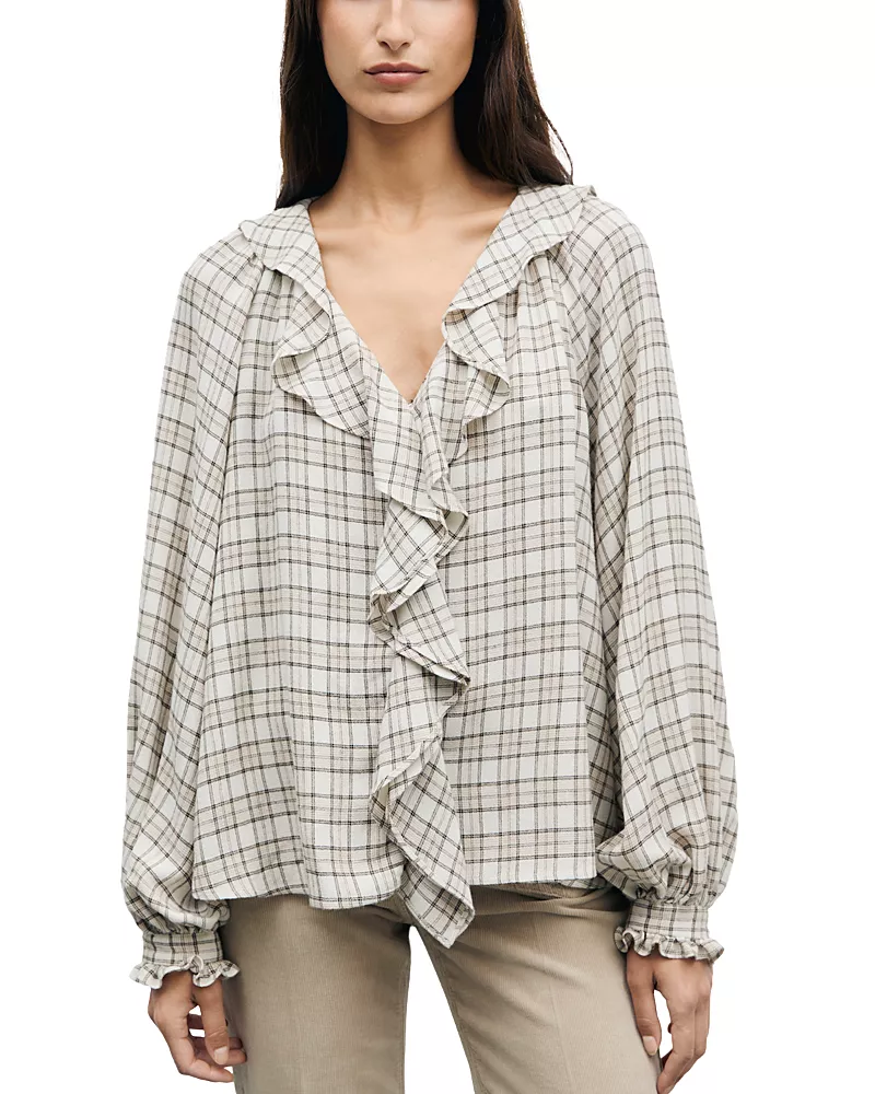Gerard Darel Lisel Ruffled Blouse