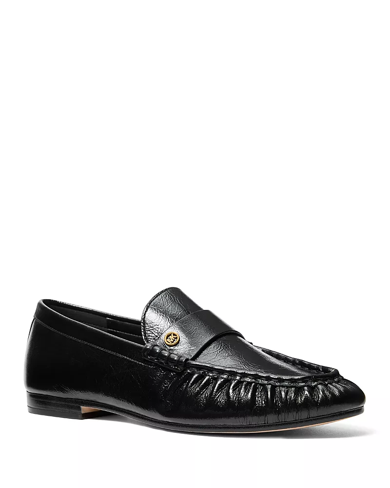 Michael Kors Women's Jennings Ruched Leather Loafers