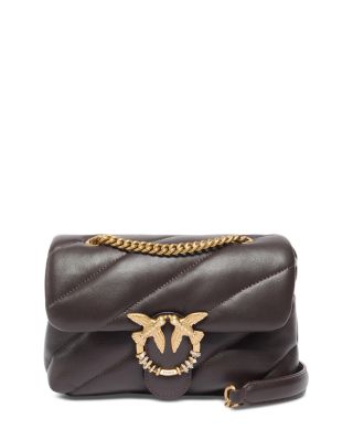 Pinko Puff Mini New Buckle Quilted Leather Crossbody