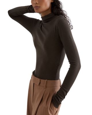 Heidi Ruched Mock Neck Top