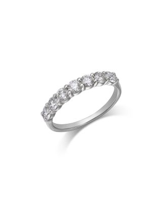 Luxe Collection Certified Lab Grown Diamond Seven Stone Band in 14K White Gold, 1.0 tcw