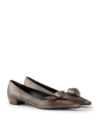 Women's Embellished Leather Ballet Flats