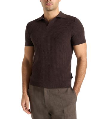 Rowen Textured Knit Revere Polo Shirt
