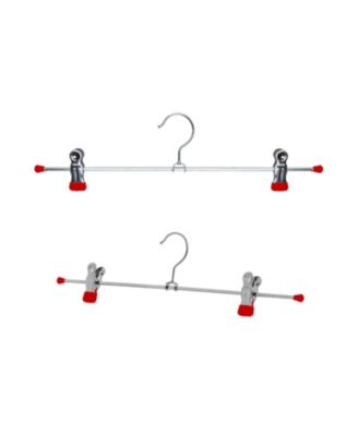  Adjustable Pant Clip Hanger with Grip Tip Clips, Model K40D, Set of 10