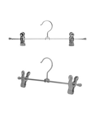Adjustable Pant Clip Hanger with Grip Tip Clips, Model K30D, Set of 10