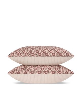 Folk Floral Linen Blend Pillowcase Pair, King