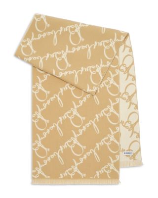 Belt Logo Wool Scarf