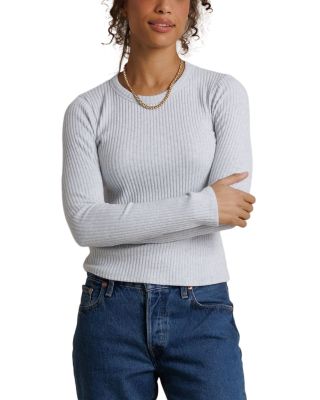 Ribbed Long Sleeve Crewneck Tee