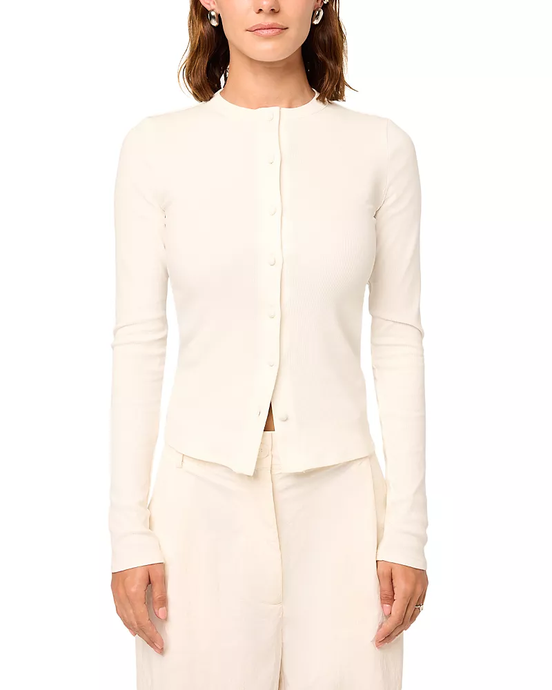 The Line by K Ribbed Jersey Cardigan