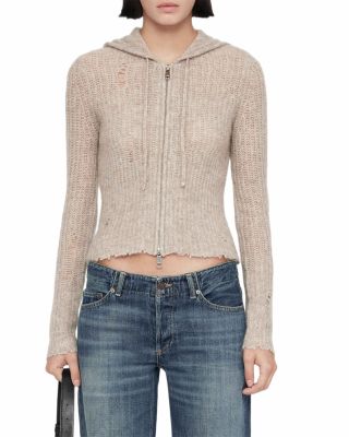 Mabel Cropped Zippered Hoodie