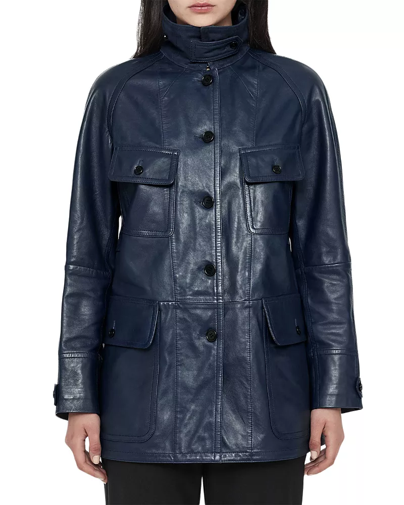 Allsaints Roiya Leather Field Jacket