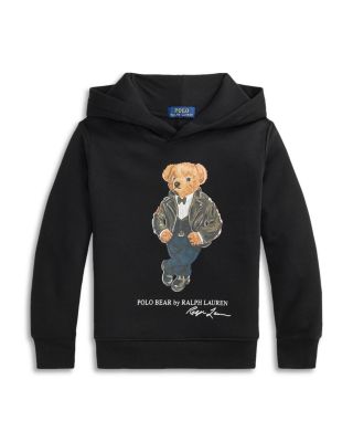Boys' Polo Bear Cotton Blend Fleece Hoodie - Little Kid