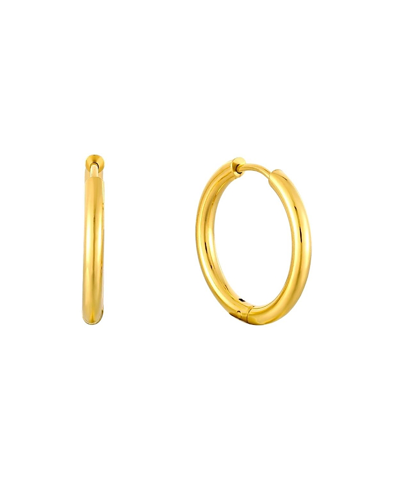 Atolea Classic Large Hoop Earrings In Gold