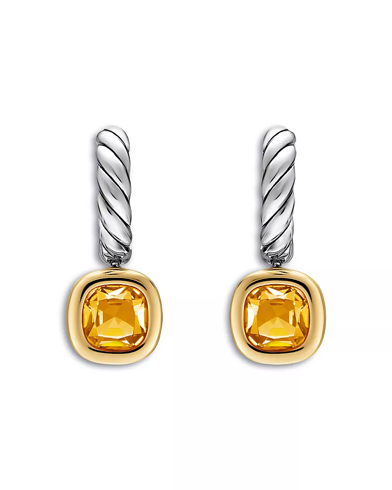 Dy Mercer A Color Drop Earrings in Sterling Silver with 14K Yellow Gold
