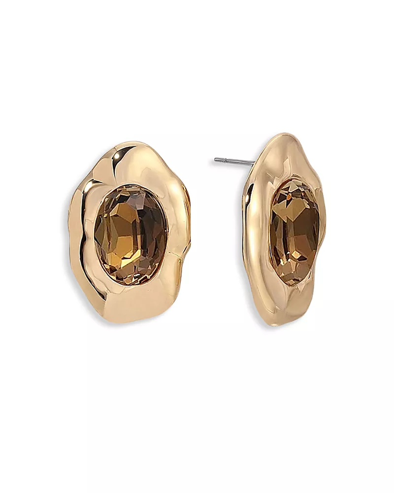 Ettika Molten Glow Crystal Stud Earrings