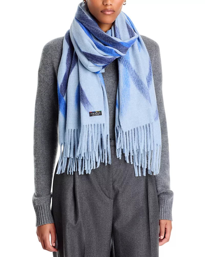 V Fraas Punch Needle Swirl Scarf