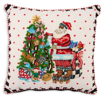 Tree Trimming Santa Decorative Pillow, 20" x 20"