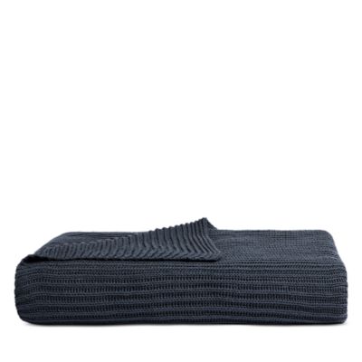 Rib Knit Cotton Throw
