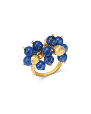 Marco Bicego 18K Yellow Gold Africa Kyanite & Textured Bead Cluster Statement Ring