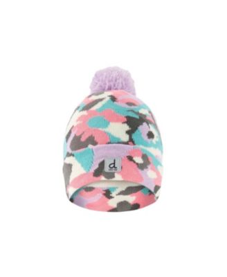  Girls' Winter Jacquard Lined Pompom Knit Hat - Little Kid, Big Kid