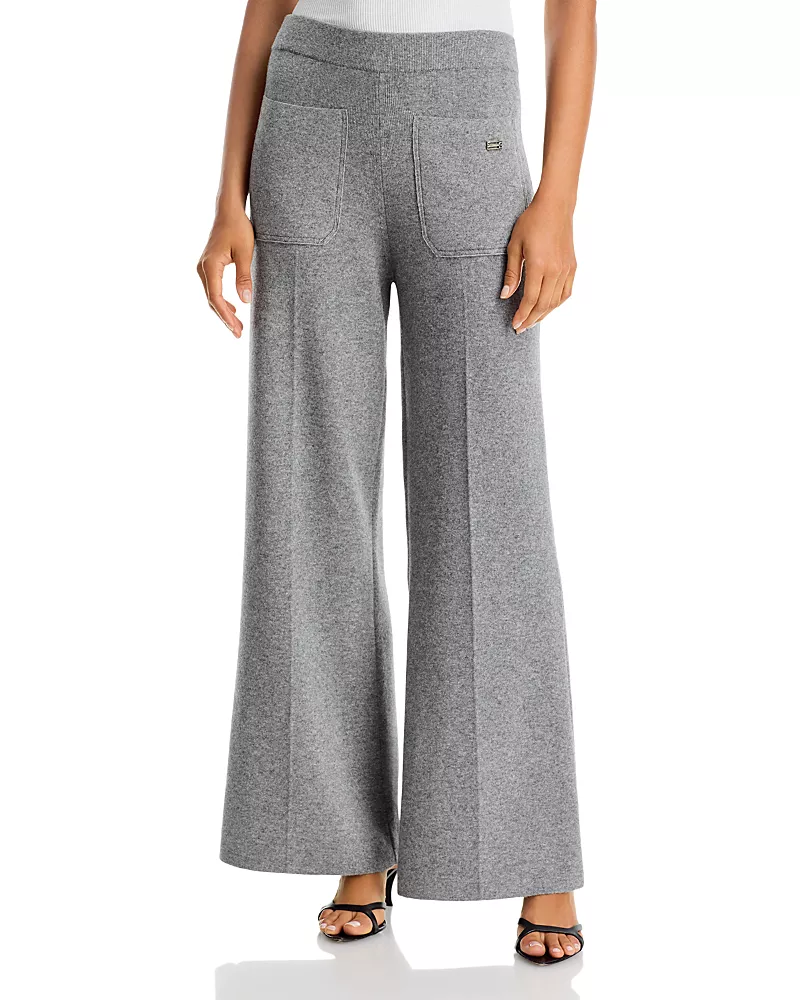 Victoria Beckham Alina Knit Wide Leg Pants