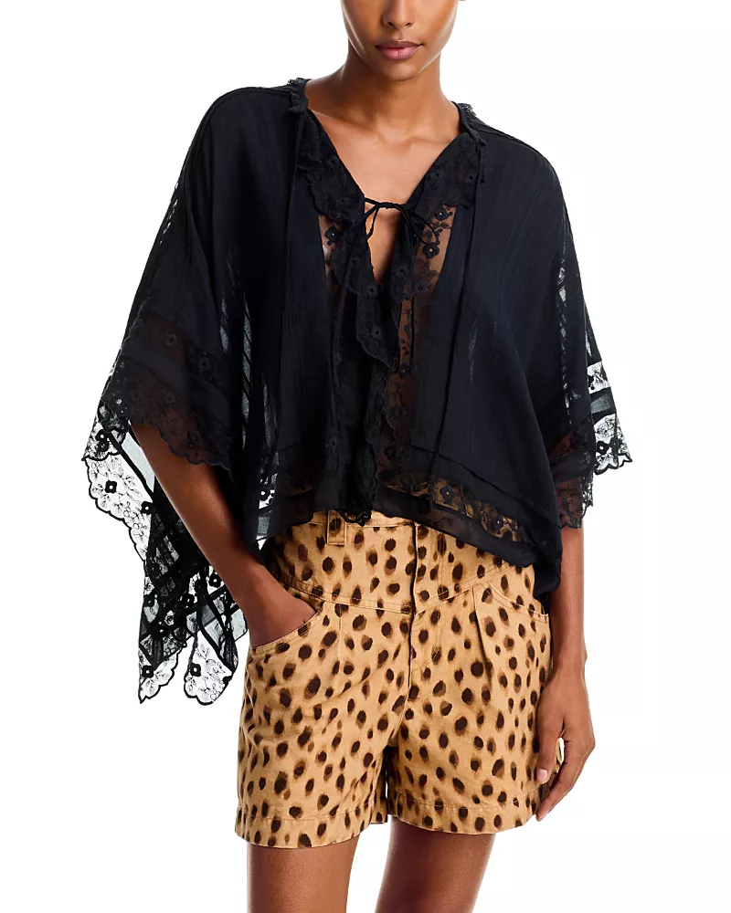 Isabel Marant Etoile Nipoa Lace Handkerchief Top
