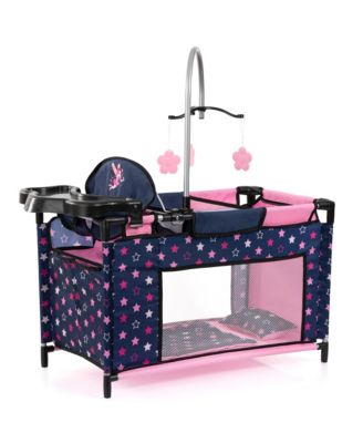  Multibed Playpen For Dolls with Highchair & Mobile, Ages 3+