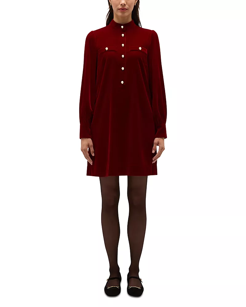 Hobbs London Stephanie Velvet Mini Dress