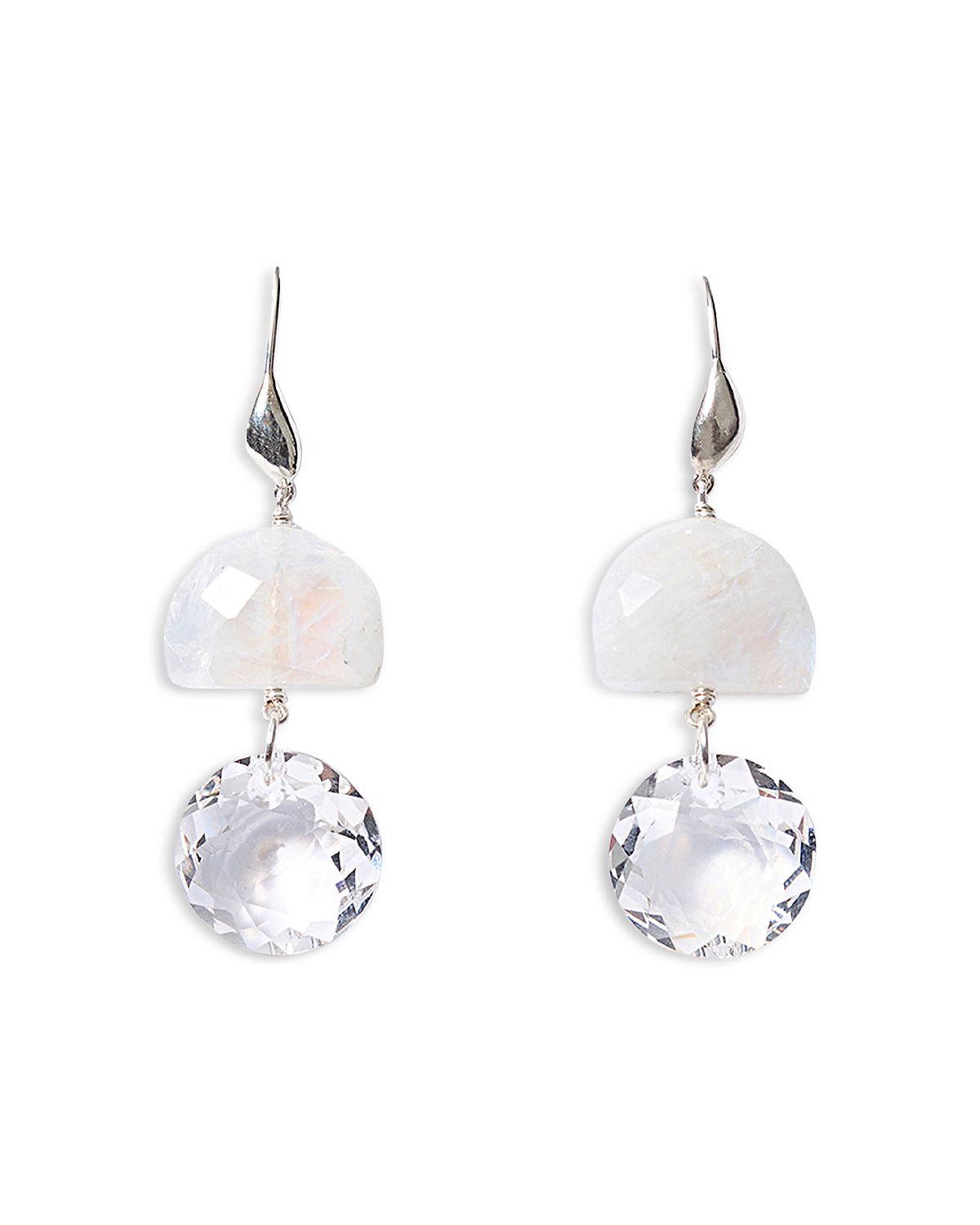 Chan Luu Labyrinth Gemstone Double Drop Earrings