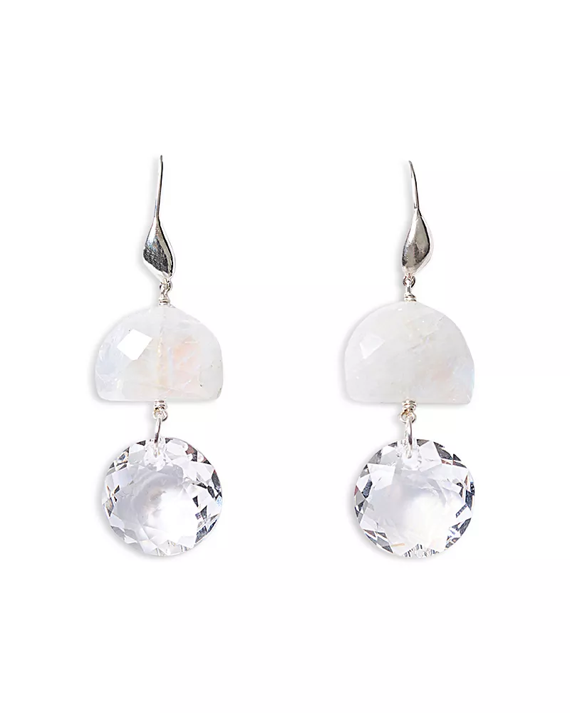 Chan Luu Labyrinth Gemstone Double Drop Earrings