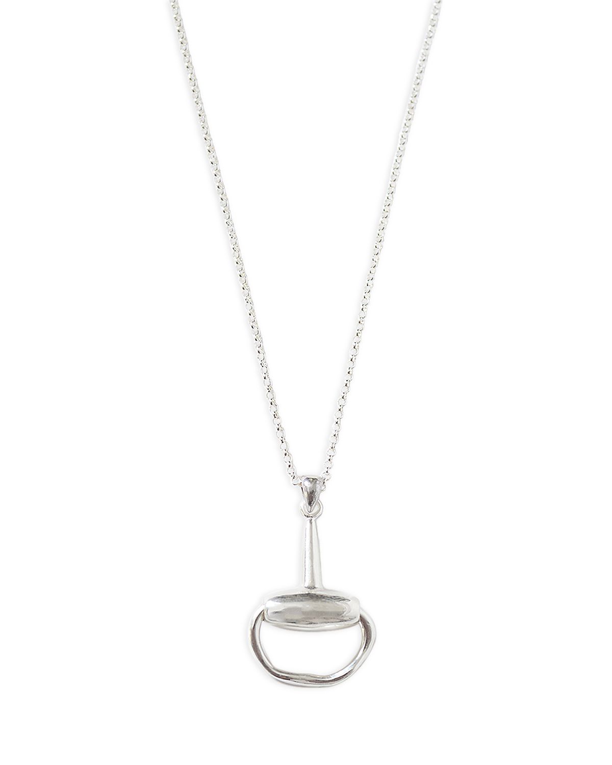 Chan Luu Horsebit Sterling Silver Pendant Necklace