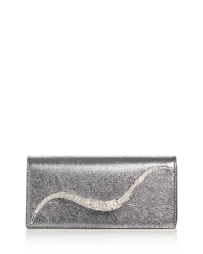 Alexis Bittar Crystal Curve Leather Clutch
