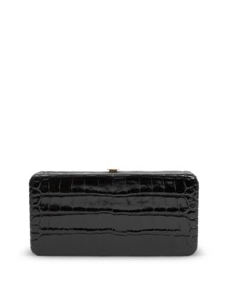 Le Tabac Congo Croc Embossed Leather Clutch