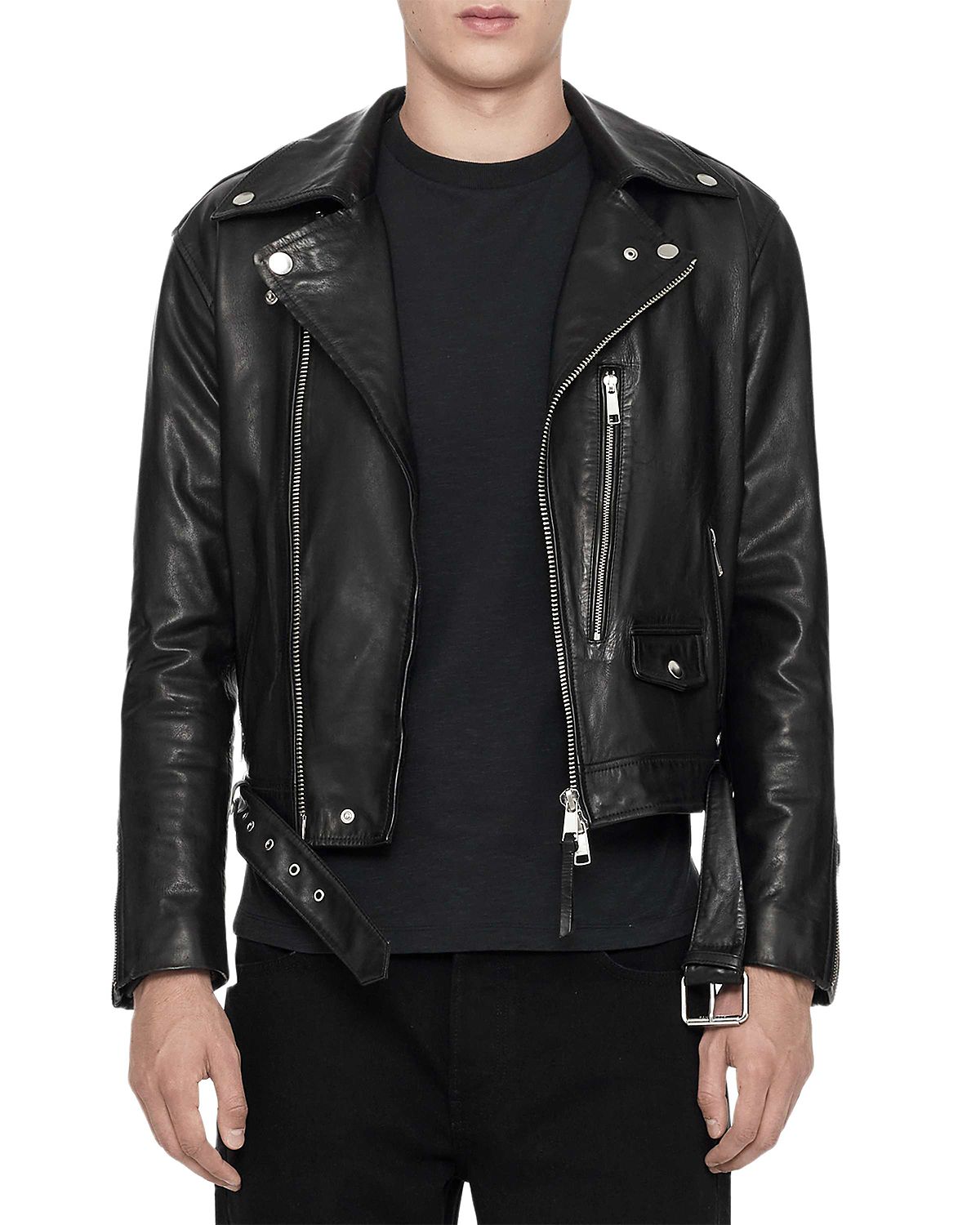 Allsaints Neo Biker Zip Leather Jacket