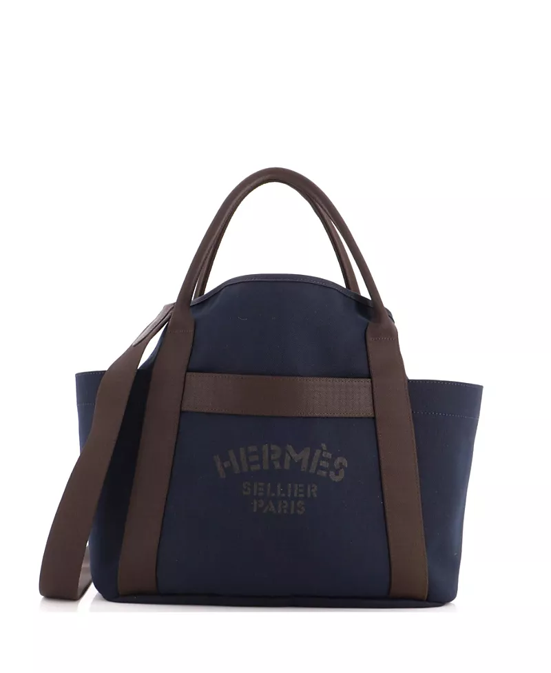 Pre-Owned HERMES Sac De Pansage Groom Canvas Tote