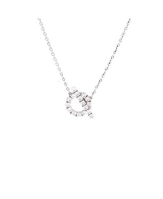 Finesse Pendant Necklace 18K White Gold and Diamonds, 16"