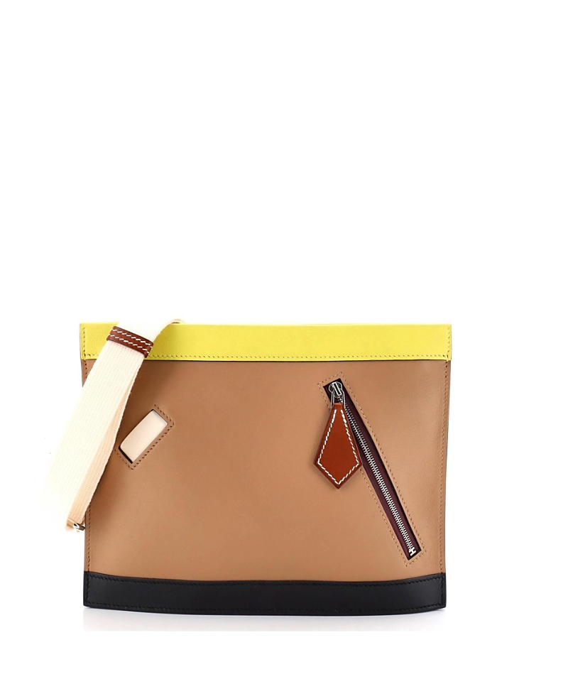 Pre-Owned HERMES Colormatic Barenia & Swift Leather Shoulder Bag